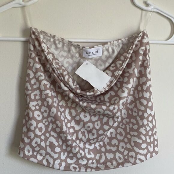 Le Lis Leopard Print Tube Top - Picture 4 of 5